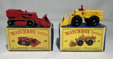 Matchbox: A pair of boxed Matchbox 75 Series vehicles to comprise: Aveling-Barford Tractor Shovel