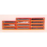 Hornby: A collection of eleven boxed Hornby Railways, OO Gauge, coaches to comprise: R4373,