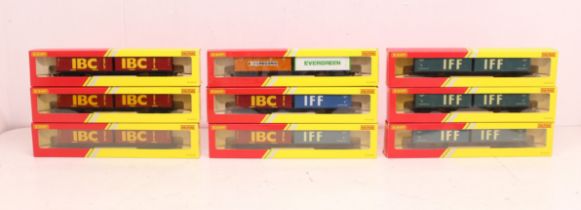 Hornby: A collection of nine boxed Hornby Railways, OO Gauge, rolling stock to comprise nine