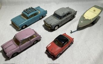 Diecast: A collection of various Spot-On playworn vehicles to include: Vauxhall Cresta, Rover 3