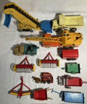 Dinky: A collection of assorted unboxed Dinky vehicles to include: Elevator, Cole’s Crane Lorry,