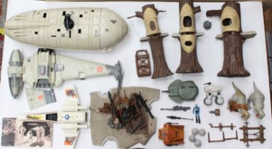 Star Wars: A collection of assorted unboxed Star Wars vehicles and playsets to include: Rebel