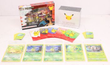 Pokemon: A collection of assorted Pokemon Celebrations 25th Anniversary items to include: Elite