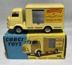 Corgi: A boxed Corgi Toys, Karrier "Bantam" Lucozade Van, Reference No. 411. Original box, general