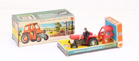 Britains: A boxed Britains, Massey-Ferguson Tractor 135, Cat. No. 9529, red body with detachable
