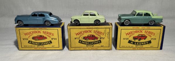 Matchbox: A collection of three assorted boxed Matchbox 75 Series vehicles to comprise: Austin