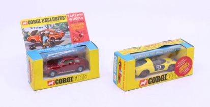 Corgi: A pair of boxed Corgi Toys, Mini Marcos GT 850, Reference No. 341; and Ferrari 206 Dino