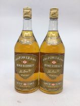 Whisky. John Power and Son, gold label Irish Whisky. 2 x 1 litre bottles. Excellent levels, seals