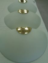 A set of three Art Deco style wall lights in fan shape (3)