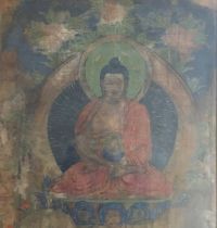 A Sino-Tibetan Thangka, 73cm x 47.5cm