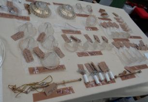 A collection of spare parts for Murano chandelier. (qty)