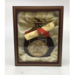 A vintage bottle of Whyte & Mackay 21 yr old Scotch Whisky in presentation box with scroll.
