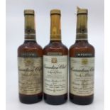 Whisky. Canadian club, Hiram Walker & Sons. 3 bottles, 75cl.