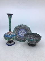 A collection of three 20th century Chinese enamel items (3)