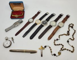 A collection of gentleman's wrist watches, to include: J.W. Benson, Emporio Armani and others,