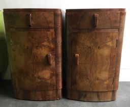 A pair of 1930s Art Deco bedside cabinets