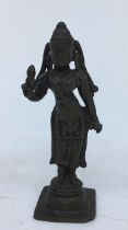 A small Indian bronze figure of a deity.