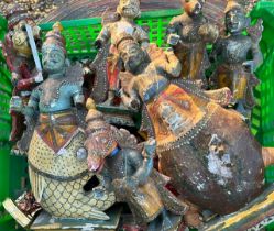 A collection of Indian figures of deities. (qty)