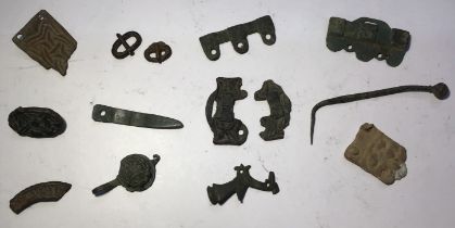 Collection of Saxon, Anglo Saxon and early medieval metal detector finds.