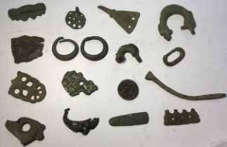 Collection of Saxon, Anglo Saxon and early medieval metal detector finds.