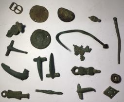 Collection of Roman to Medieval items.