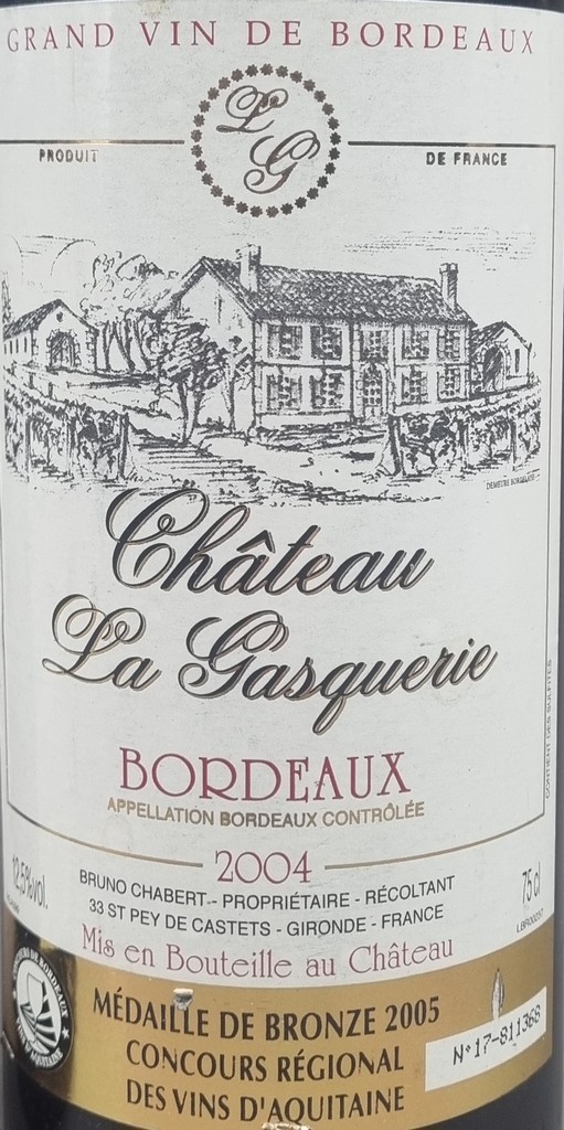 3 Bottles French Red to include: Chateau la Commanderie 1986 Bordeaux, Chateau la Gasquerie 2004 - Bild 4 aus 4