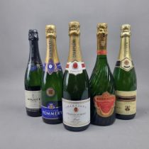 5 Bottles Sparkling Wine to include: Pommery Brut NV Champagne, Tsarine Brut Champagne, Etienne