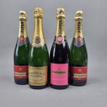 4 Bottles Piper-Heidsieck Champagne to include: Heidsieck Monopole Gold Top Brut 2002 Vintage