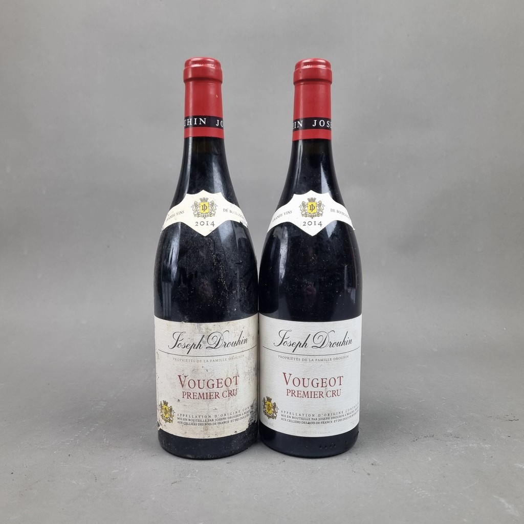 2 Bottles Joseph Drouhin 2014 Vougeot Premier Cru