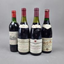 4 Mixed Red Wines to include: Honore Lavigne 1989 Gevrey Chambertin, Honore Lavigne 1986 Nuit-