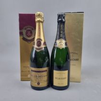 2 Bottles Champagne to include: Louis Roederer Brut Premier NV Champagne Delacourt Brut 2004 Vintage