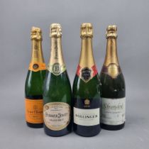 4 Bottles Sparkling Wine to include: Bollinger Special Cuvee NV Champagne, Veuve Clicquot Yellow