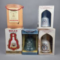 Various Commemorative Bell's Whisky Decanters to include 20 Year Old (5 Decanters) (Please note