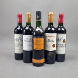 5 Bottles Saint Emilion to include: Cordier Saint Emilion, Saint Emilion Grand Cru 2015, Chateau