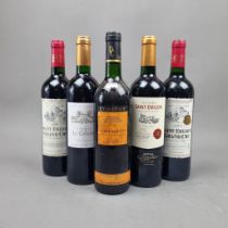 5 Bottles Saint Emilion to include: Cordier Saint Emilion, Saint Emilion Grand Cru 2015, Chateau