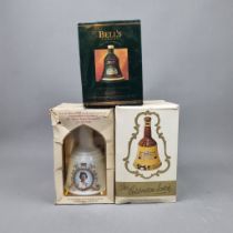 3 Bell's Commemorative Decanters to include Christmas 1993 Whisky