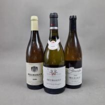 3 Bottles Meursault to include: La Reine Pedauque 2018 Meursault, Le Meurger 2006 Meursault,