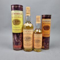 2 Bottles of Glenmorangie 10 Year Old 1990's in tins to include 70cle and 35cl (Please note 35cl Tin