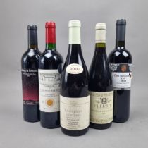 5 Mixed Reds to include: Chateau Caraguilhes 2010 Corbieres, Borgeot 2007 Santenay Clos Genet,