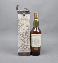 Talisker 10 Year Old Map Label 1990's (Please note damage to top of box) Whisky