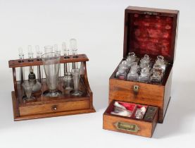 An early 19th century mahogany apothecary chest. Fitted two brass flush handles, enclosing