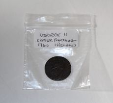 1760 George II Irish farthing