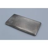 A sterling silver gilt lined cigarette case inscribed '' To Bandmaster FG Hart Essex Yeomanry 1934-