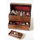 An early 19th century mahogany apothecary/ doctors chest. Fitted twin brass flush handles, with