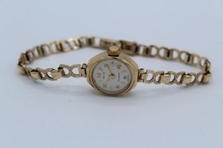 A 9ct gold Hefik ladies cocktail watch. Winds and appears to run. Untested, approximate gross weight