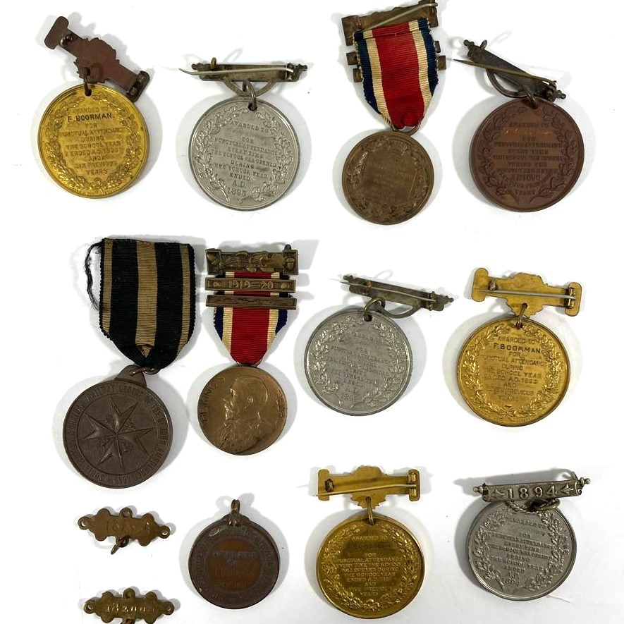 A collection of eleven Victorian and later School and other medals - Image 2 of 2
