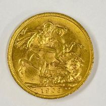 Australia, Edward VII 1903 Melbourne Mint Gold Full Sovereign