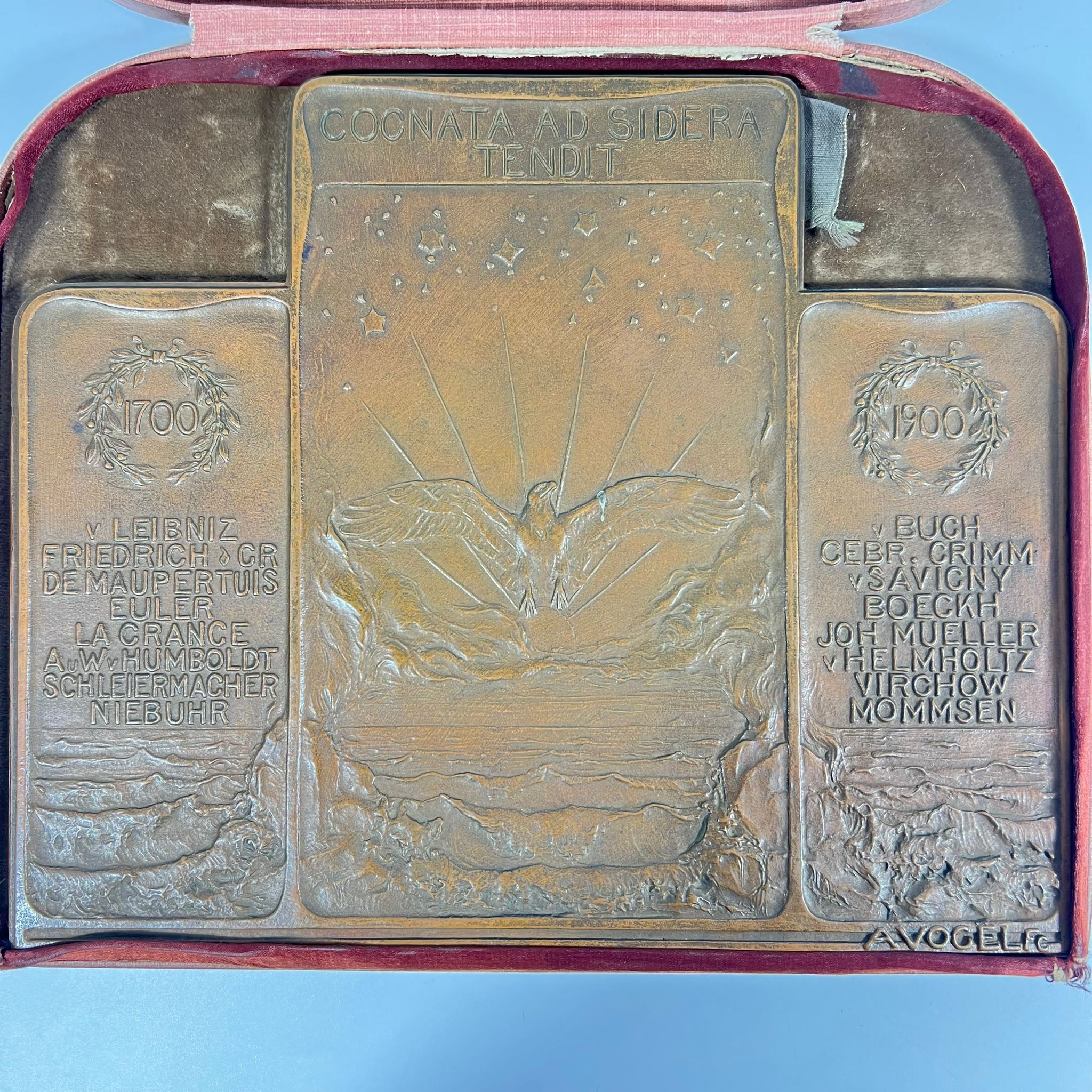 200th Anniversary Royal Academy of Science Bronze Medallion in original cloth case. Weight approx - Image 2 of 3