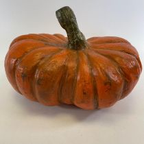 Nettie Firman (contemporary) LARGE ORANGE PUMPKIN Bronze resin, signed and numbered 'NF 2/7'24cm