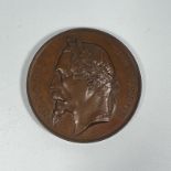 Napoleon III Bronze Medal 1850. "Commission Des Logements Insalreres" 50mm.